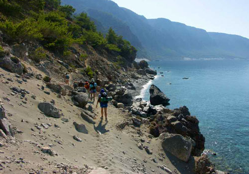 Randonnées en Crète: Près d'Agia Roumeli