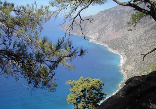 Randonnées en Crète: Vue sur Agia Roumeli